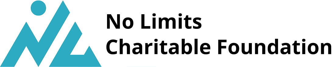 Abstract blue geometric shapes on black background.